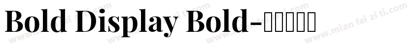 Bold Display Bold字体转换